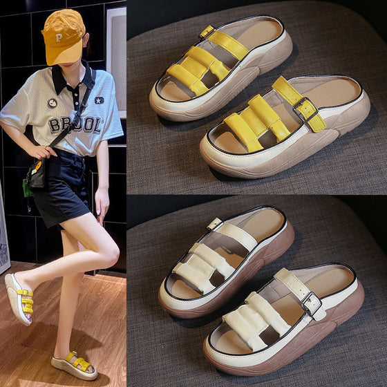 Vintage-Plateau-Sandalen