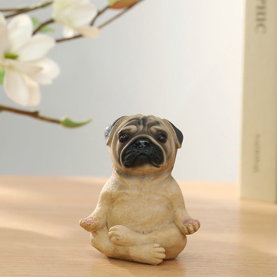 Bulldogge-Yoga-Statue