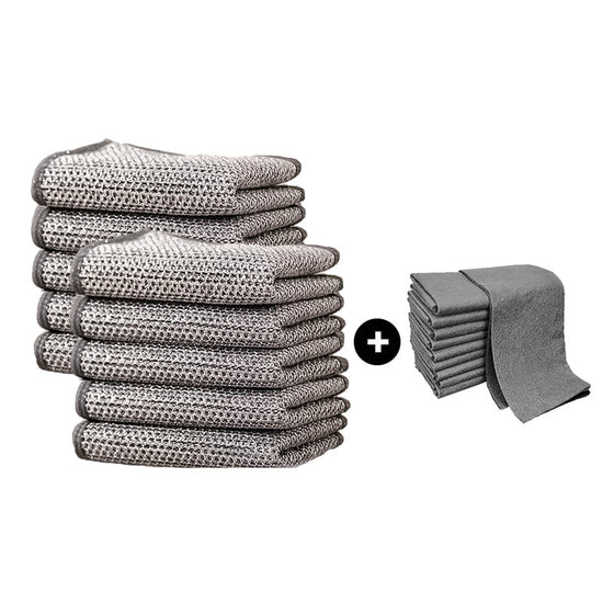 Multifunktionales kratzfestes Drahtgeschirrtuch (Lappen-Kombinationsset)