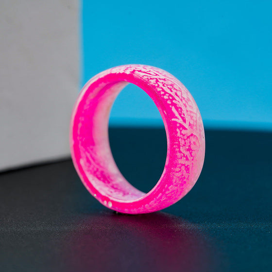 Fashion Colorful Luminous Resin Fluorescent Glowing Ring