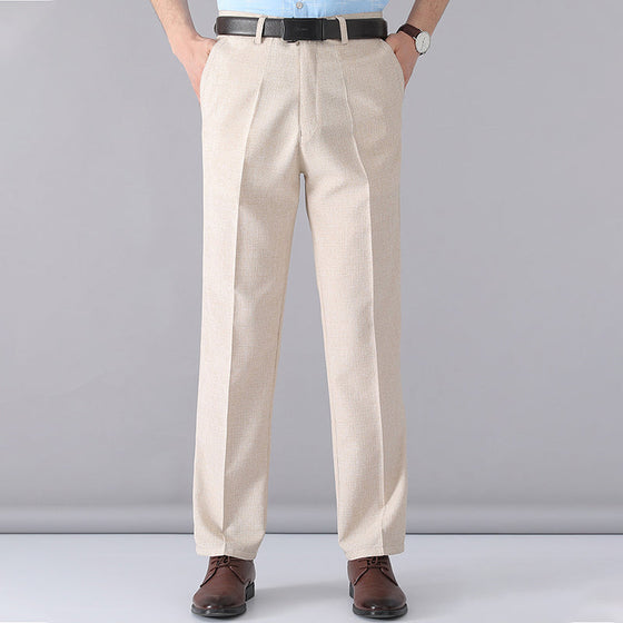 Dünne, lockere, gerade Anzughose für den Sommer für Herren
