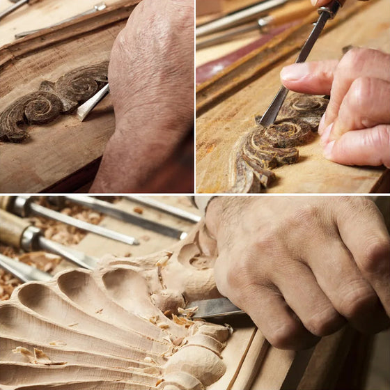 Flachschaufel-Holzmeißel-Sets