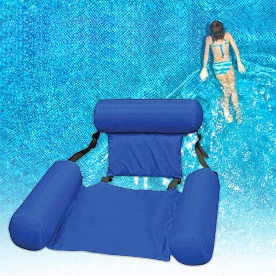 Schwimmbett und Liegestuhl