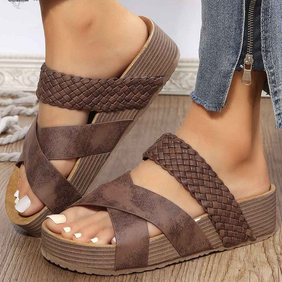 Plateausandalen mit Keilabsatz