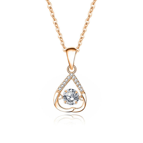 Sparkling Zirconia Heart Necklace