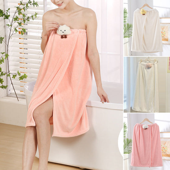 Baderock, Trockenes Haar, Kappe, Zweiteiliges Cartoon-Puppen-Badetuch