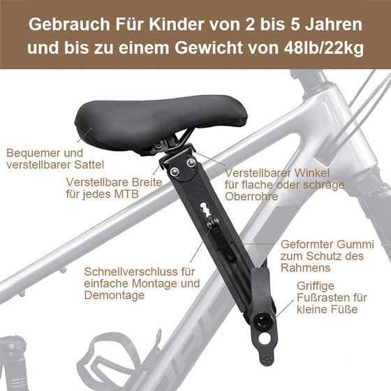 Frontmontierter Kinderfahrradsitz