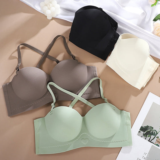 Nahtloser Push-up-BH ohne Bügel für kleine Brüste