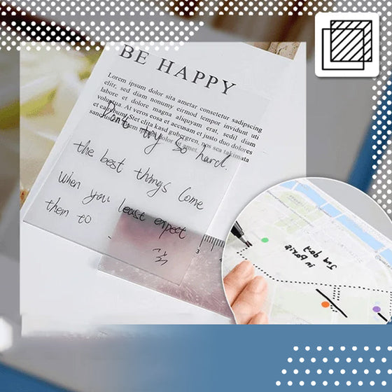 Magische durchscheinende Haftnotizen