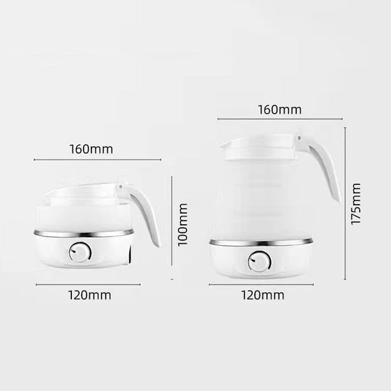 Temperatureinstellbarer, zusammenklappbarer Wasserkocher aus Silikon
