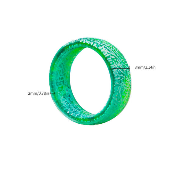 Fashion Colorful Luminous Resin Fluorescent Glowing Ring