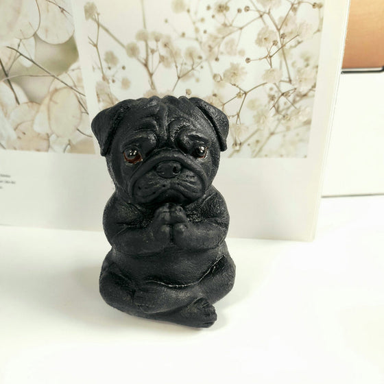 Bulldogge-Yoga-Statue