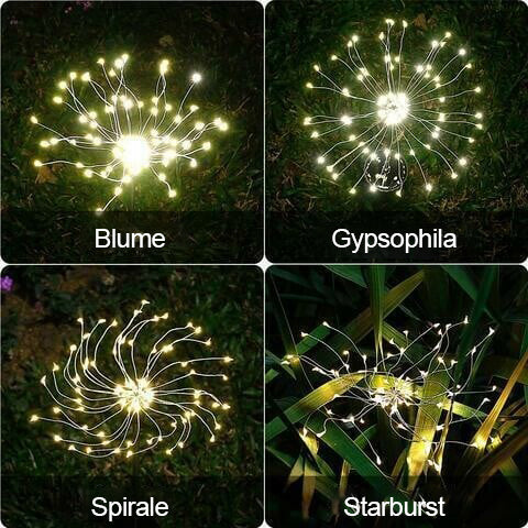 Wasserdichte Solargarten-Feuerwerkslampe