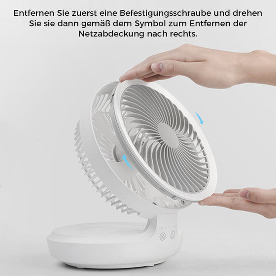 Kabelloser USB-Ladelüfter mit Aufhängung