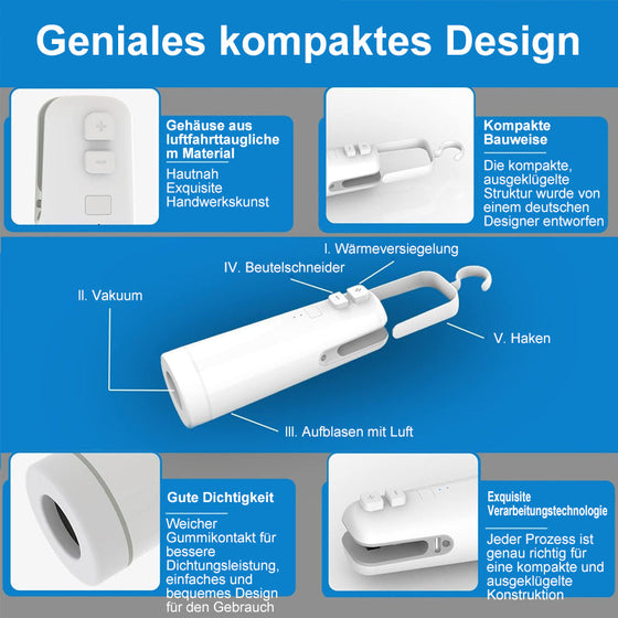 4 in 1 tragbares elektrisches Vakuumversiegelungsgerät