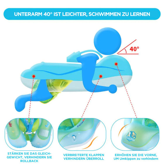 Babyschwimmer mit Baldachin