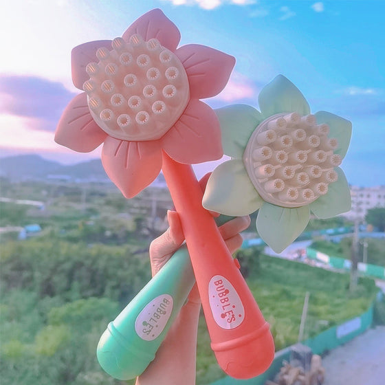 Sonnenblumenform 23-Loch Seifenblasenmaschine