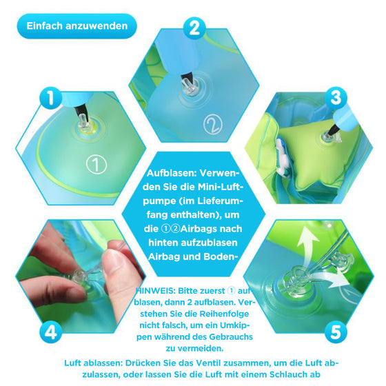 Babyschwimmer mit Baldachin