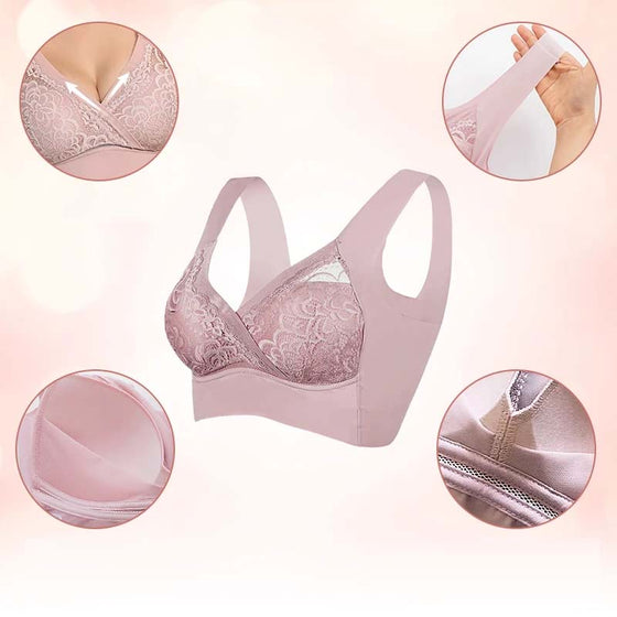 Nahtloser und Drahtloser Anhebe-Spitzen-BH