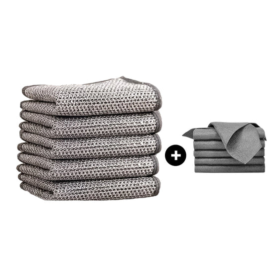 Multifunktionales kratzfestes Drahtgeschirrtuch (Lappen-Kombinationsset)