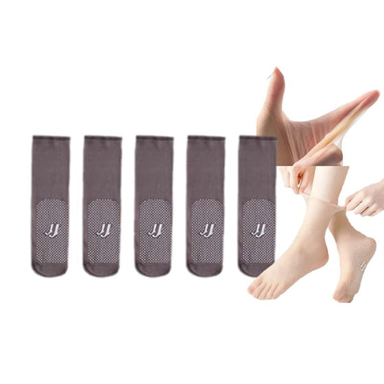 Unsichtbare, rutschfeste Kristallseidensocken für Frühling und Sommer