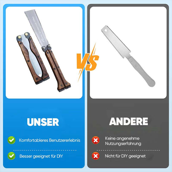 Tragbare faltbare doppelseitige Säge