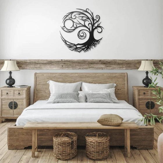 Baum des Lebens Wanddekoration aus Metall