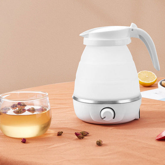 Temperatureinstellbarer, zusammenklappbarer Wasserkocher aus Silikon