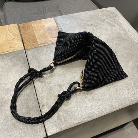 Luxuriöses Design Handtasche mit glänzenden Strasssteinen