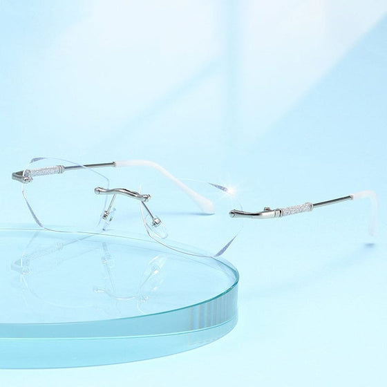 Modische randlose Anti-Blaulicht Lesebrille