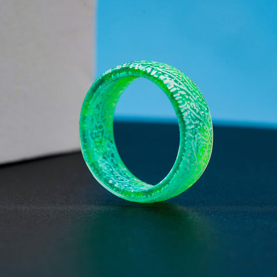 Fashion Colorful Luminous Resin Fluorescent Glowing Ring