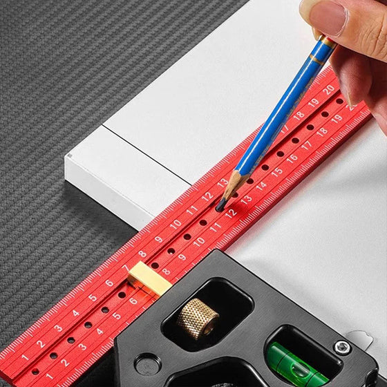 Kombinationswinkel Lineal 45-90 Grad Markierung