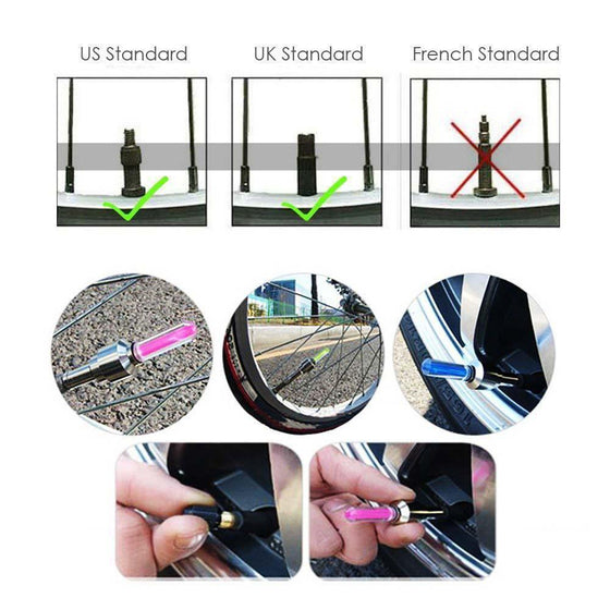 Premium LED-Ventilkappen für Räder