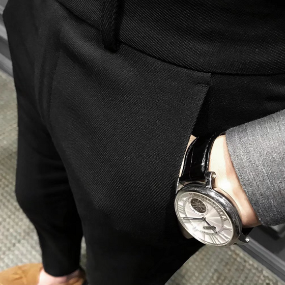 Solide Slim-Fit-Formalhose