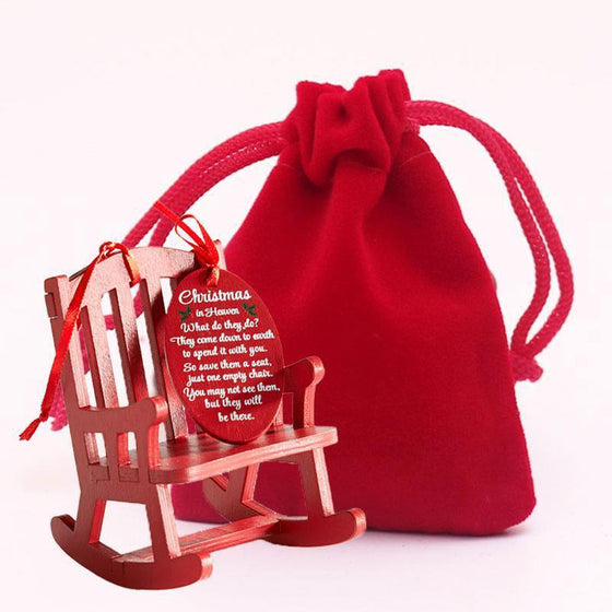 Weihnachten Holzhandwerk Kleiner Schaukelstuhl Ornament