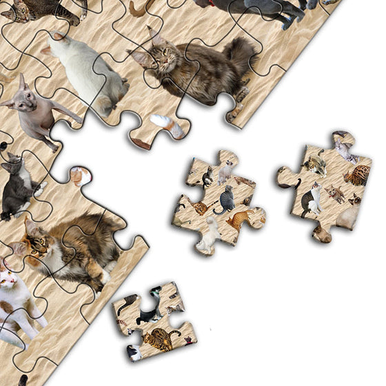 Strandkackendes Katzenpuzzle 1000 Teile