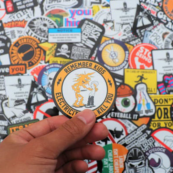 150 Nicht-wiederholende Aufkleber mit interessanten Mustern