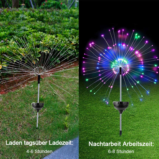 Wasserdichte Solargarten-Feuerwerkslampe