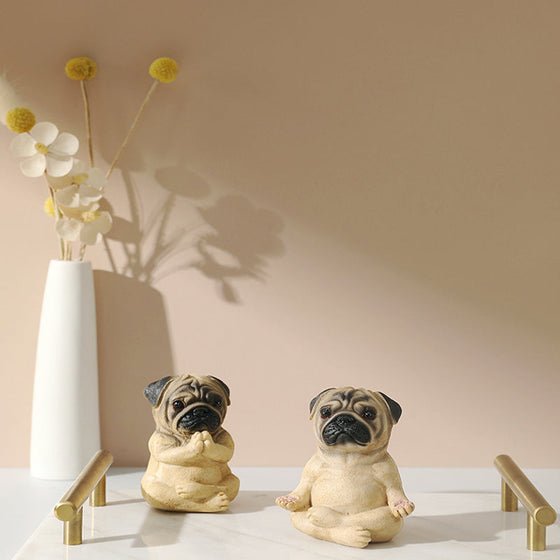 Bulldogge-Yoga-Statue