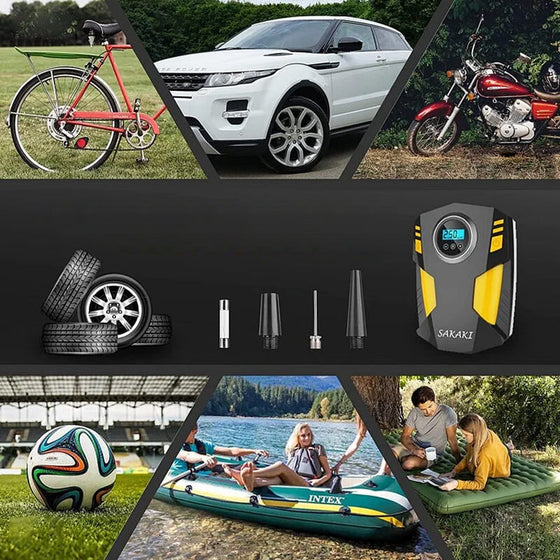 Tragbare Luftpumpe mit Digitalanzeige