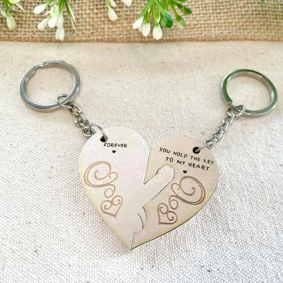 Sie halten den Schlüssel zu meinem Herzen und für immer Paar Schlüsselbund