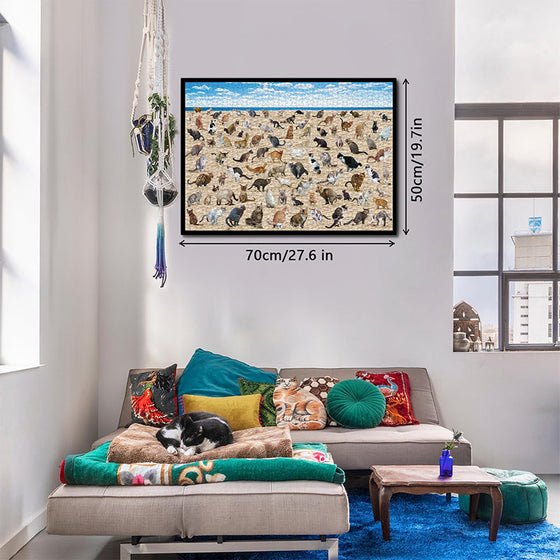 Strandkackendes Katzenpuzzle 1000 Teile