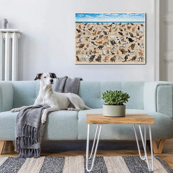 Strandkackendes Katzenpuzzle 1000 Teile