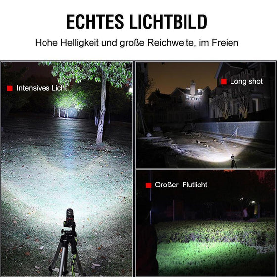 Superhelle und wasserdichte Militär-Taschenlampe mit Zoom