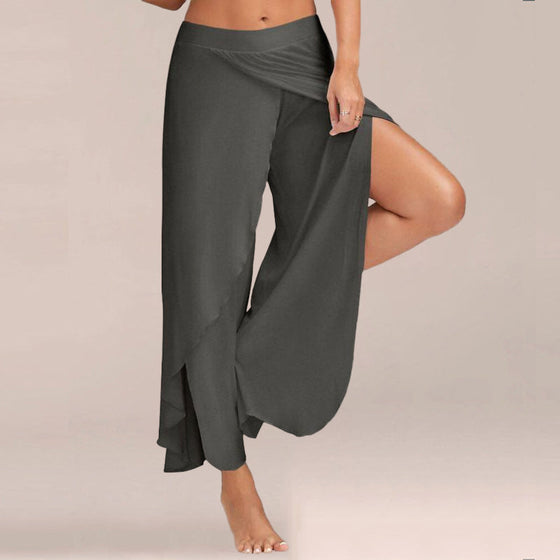 Damen-Culottes Chinohose mit weitem Bein