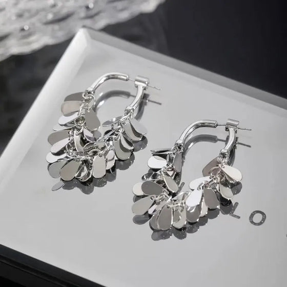 Pailletten-Quaste-Ohrringe