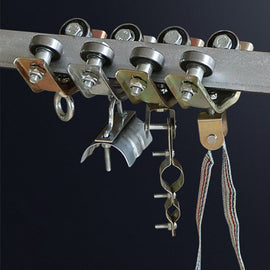 Winkeleisenschienen-Hängeseilrolle