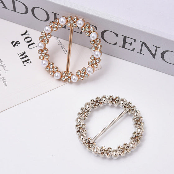 Klassische All-Match-Perlen-Strass-Schnallen