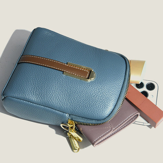 Neue Handytasche aus Leder mit Litschimuster