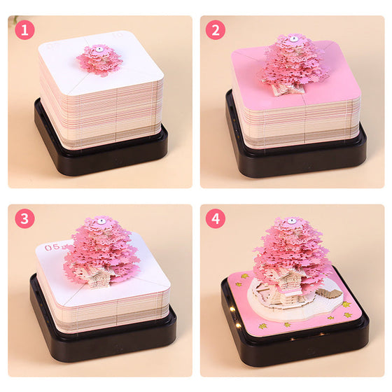 Baumhaus-Papierskulpturen-Kalender